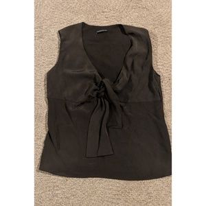 Silk Tie-front, Brown